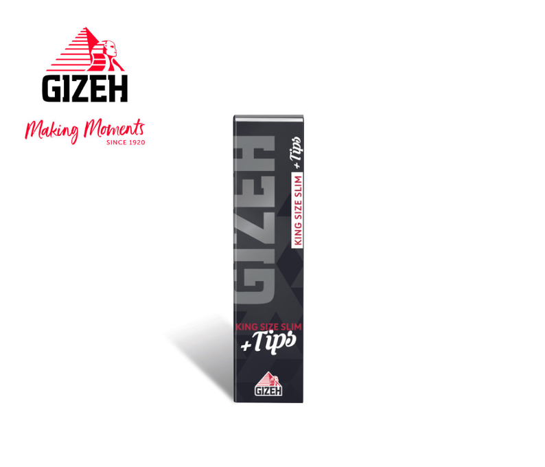 Gizeh papel king size black magnet + tips